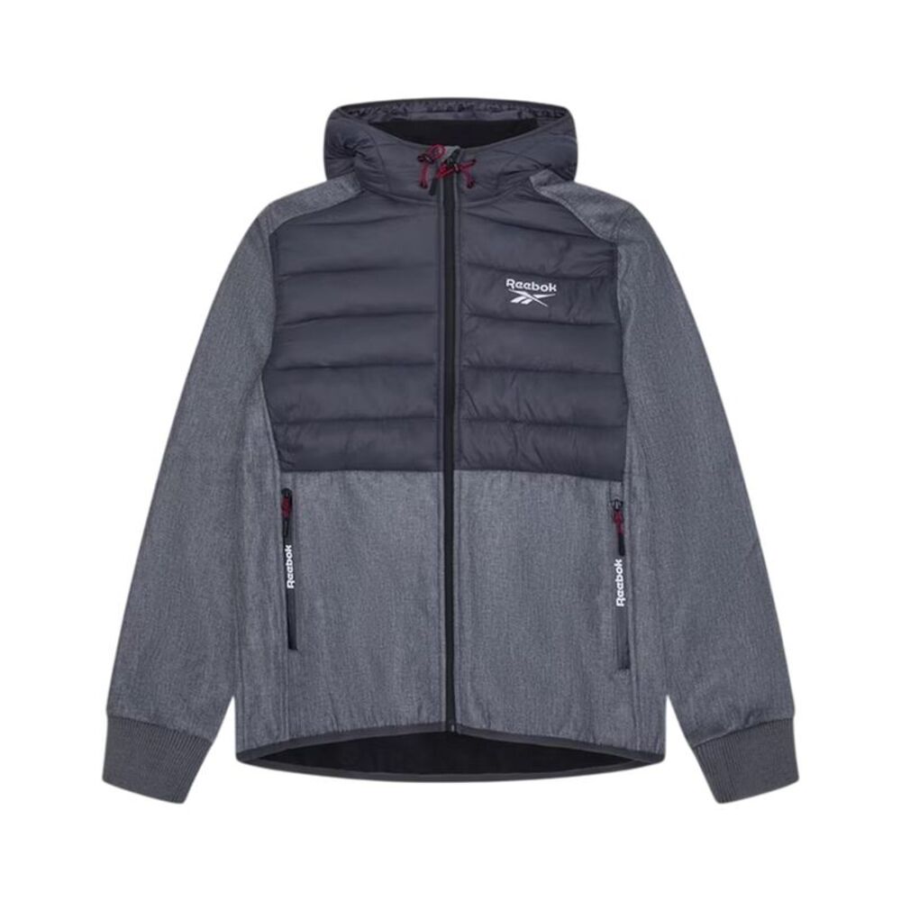 Reebok Mens Plain Ribbed Cuff Raincoat / Ice Grey